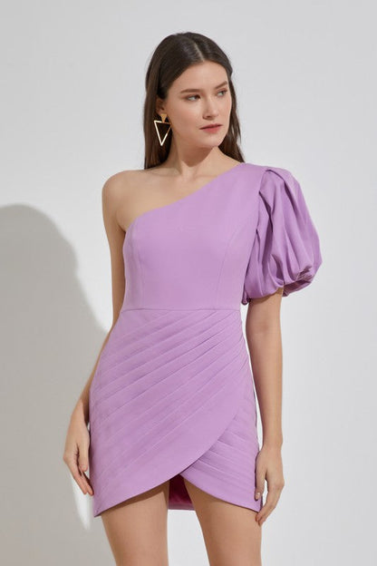 One Shoulder Ruffle Dress S by Do + Be Collection | Fleurcouture