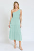 One Shoulder Ruffle Midi Dress sage 1X by EG fashion | Fleurcouture