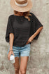 Open knit top Black S by Miss Sparkling | Fleurcouture