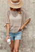 Open knit top Cream S by Miss Sparkling | Fleurcouture