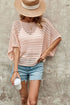 Open knit top Pink S by Miss Sparkling | Fleurcouture