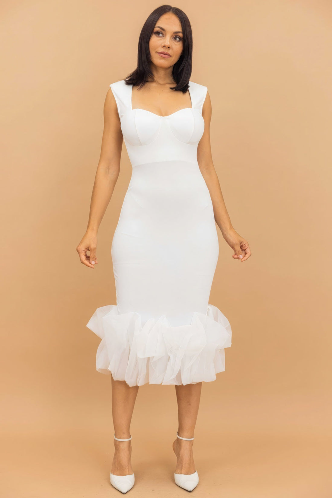 Organza Ruffle Detailed Fashion Dress by Fleurcouture | Fleurcouture