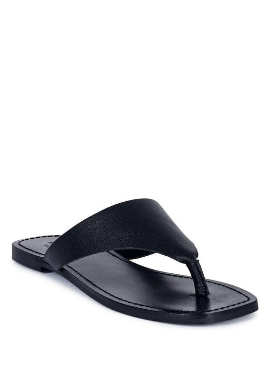 OROFER SOFT LEATHER LUXURY THONG FLATS by Rag Company | Fleurcouture