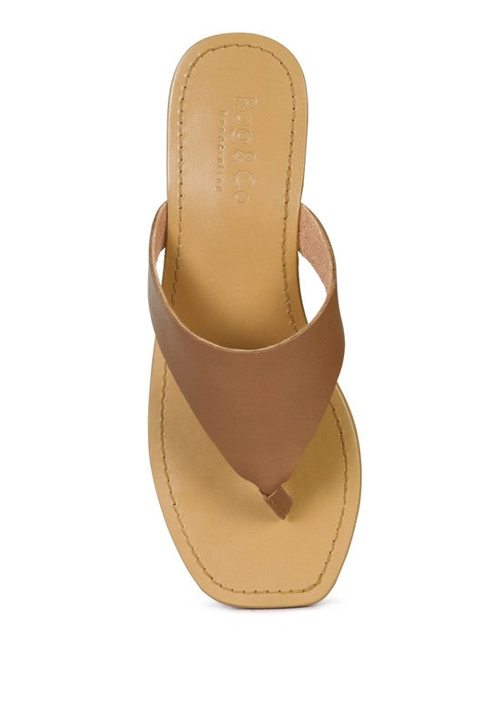 OROFER SOFT LEATHER LUXURY THONG FLATS by Rag Company | Fleurcouture