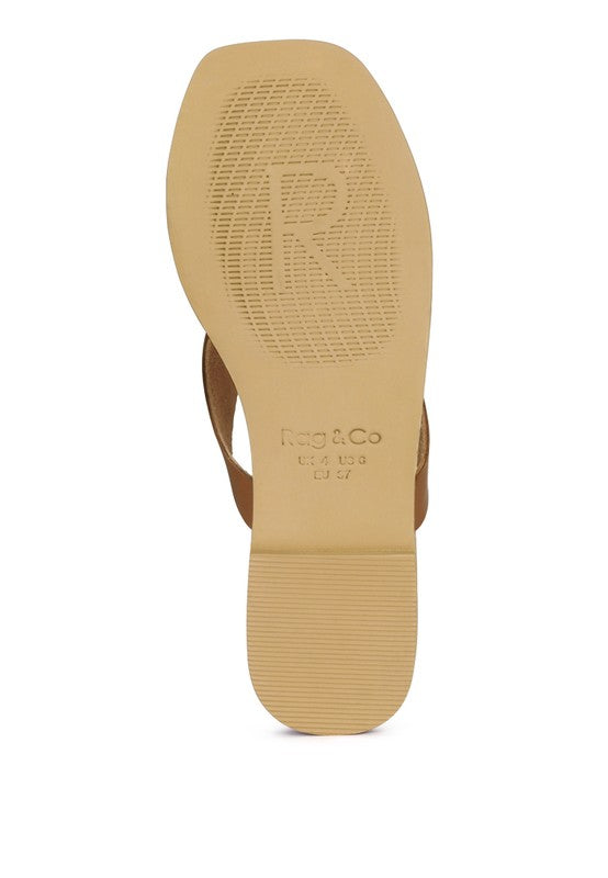 OROFER SOFT LEATHER LUXURY THONG FLATS by Rag Company | Fleurcouture