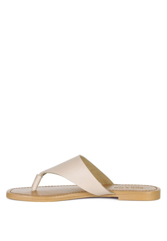 OROFER SOFT LEATHER LUXURY THONG FLATS by Rag Company | Fleurcouture