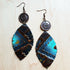 Oval Earrings in Blue Navajo with Copper Discs blue 1 by The Jewelry Junkie | Fleurcouture