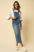 OVERALL LONG SKIRT DENIM BLUE S by Denim Lab USA | Fleurcouture