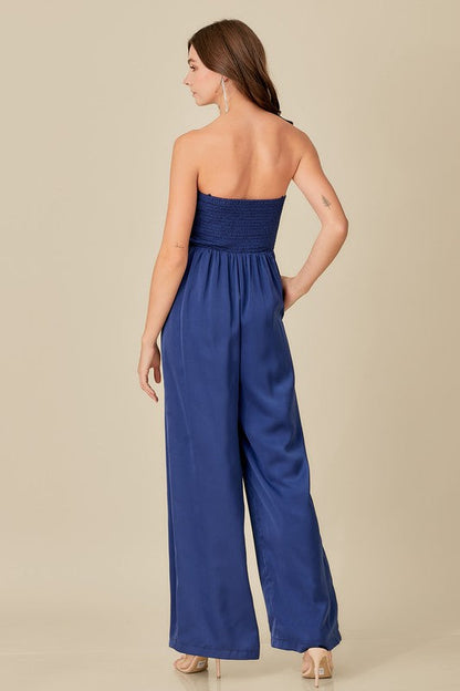 Overlapping Top Detailed Jumpsuit by Mustard Seed | Fleurcouture