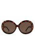 Oversize Circle Fashion Women Round Sunglasses Tortoise OneSize by Cramilo Eyewear | Fleurcouture