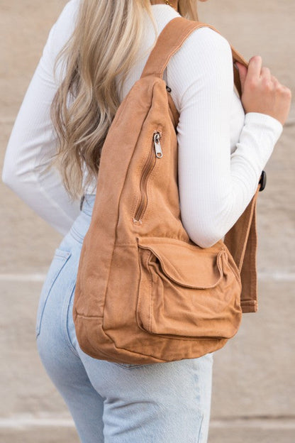 Oversized Canvas Sling OneSize Accessories by Aili&