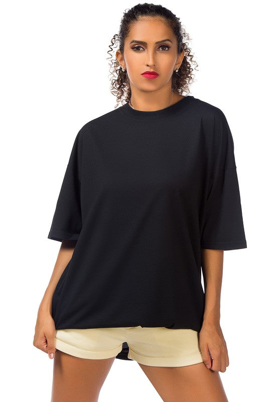 Oversized Graffiti Tee Top Black XS by Rag Company | Fleurcouture