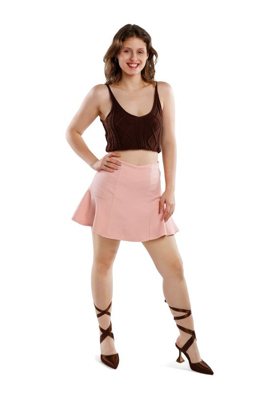 Panelled Flared Mini Skirt by Rag Company | Fleurcouture