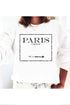 PARIS FRANCE GRAPHIC PLUS SIZE SWEATSHIRT WHITE 1XL by ROSEMEAD LOS ANGELES CO | Fleurcouture