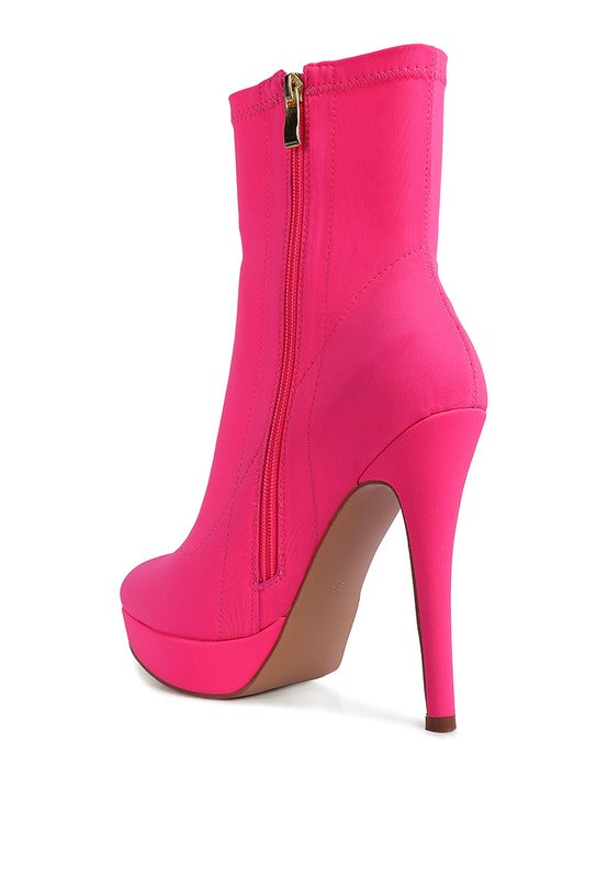 Patotie High Heeled Lycra Ankle Boot by Rag Company | Fleurcouture