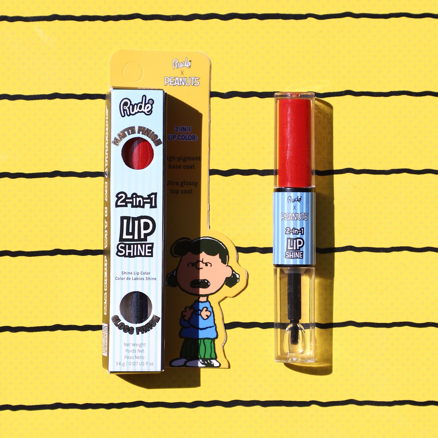 Peanuts 2-In-1 Lip Shine Lipstick by Rude Cosmetics | Fleurcouture