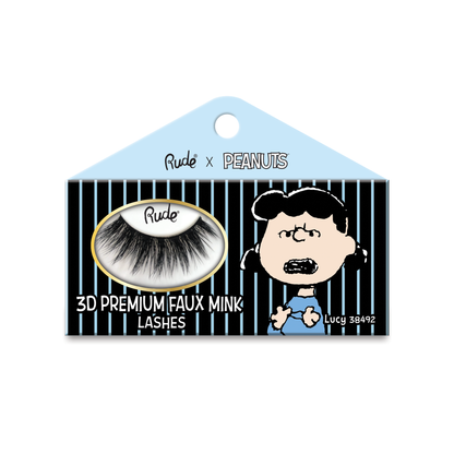 Peanuts 3D Premium Faux Mink Lashes False Eyelashes by Rude Cosmetics | Fleurcouture