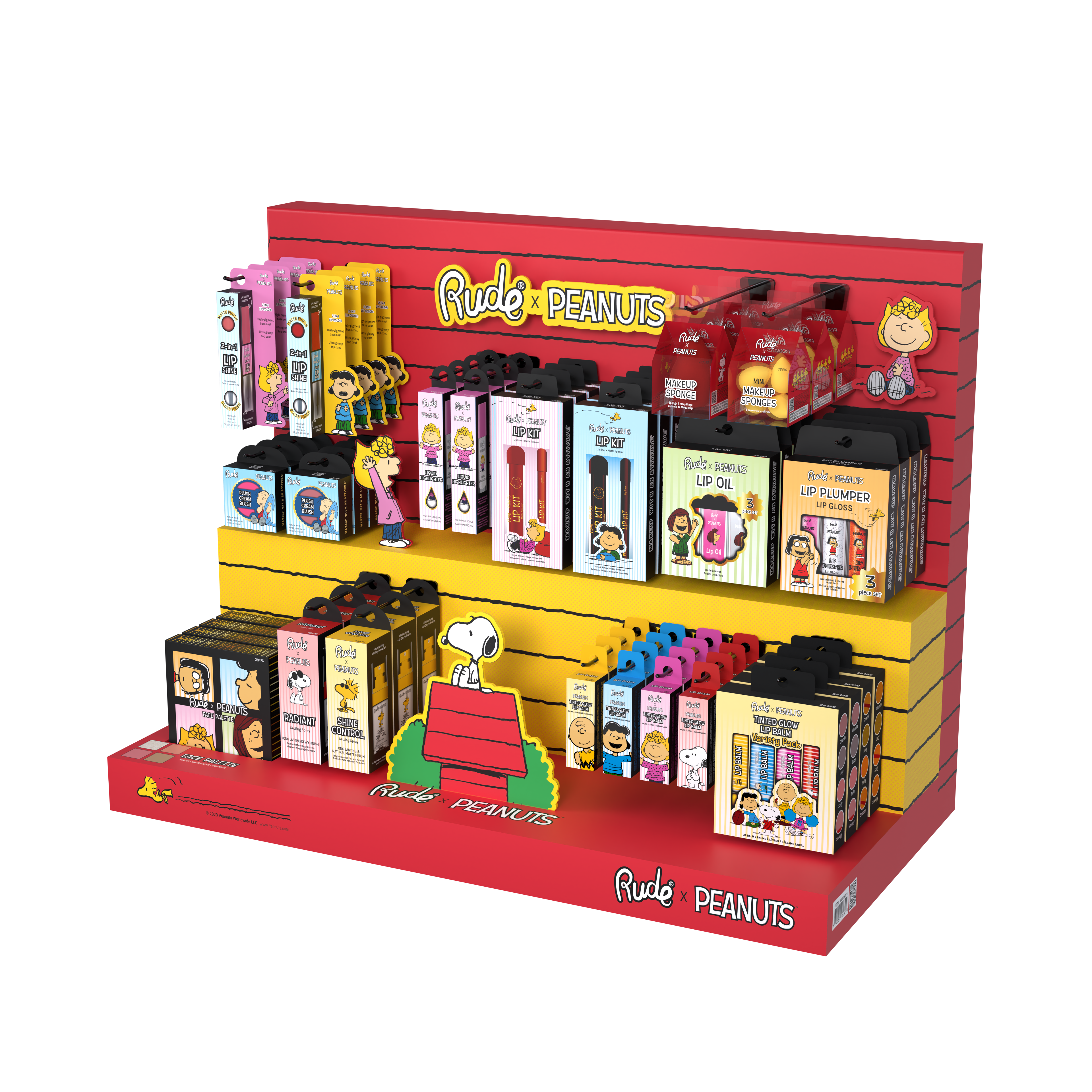 Peanuts Display Set A Wholesale Set by Rude Cosmetics | Fleurcouture