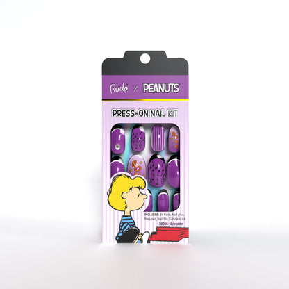 Peanuts Press-On Nail Kit Schroeder False Lashes by Rude Cosmetics | Fleurcouture