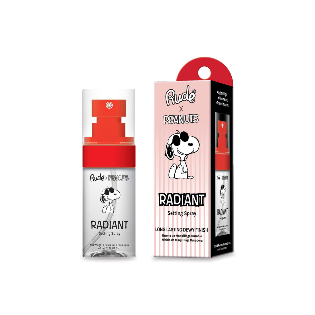 Peanuts Radiant Setting Spray Setting Spray &amp; Powder by Rude Cosmetics | Fleurcouture