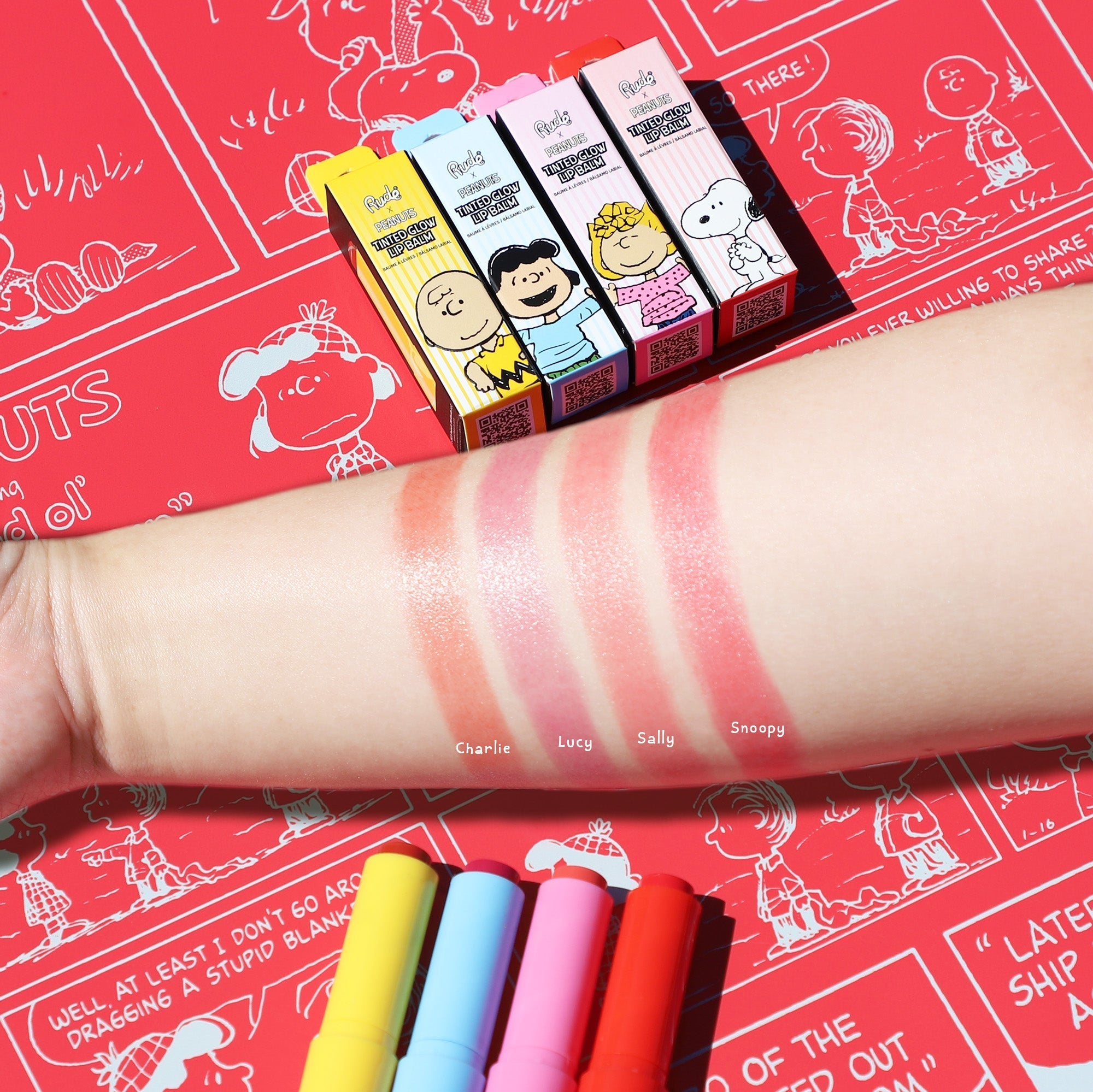 Peanuts Tinted Glow Lip Balm Lip Balm by Rude Cosmetics | Fleurcouture