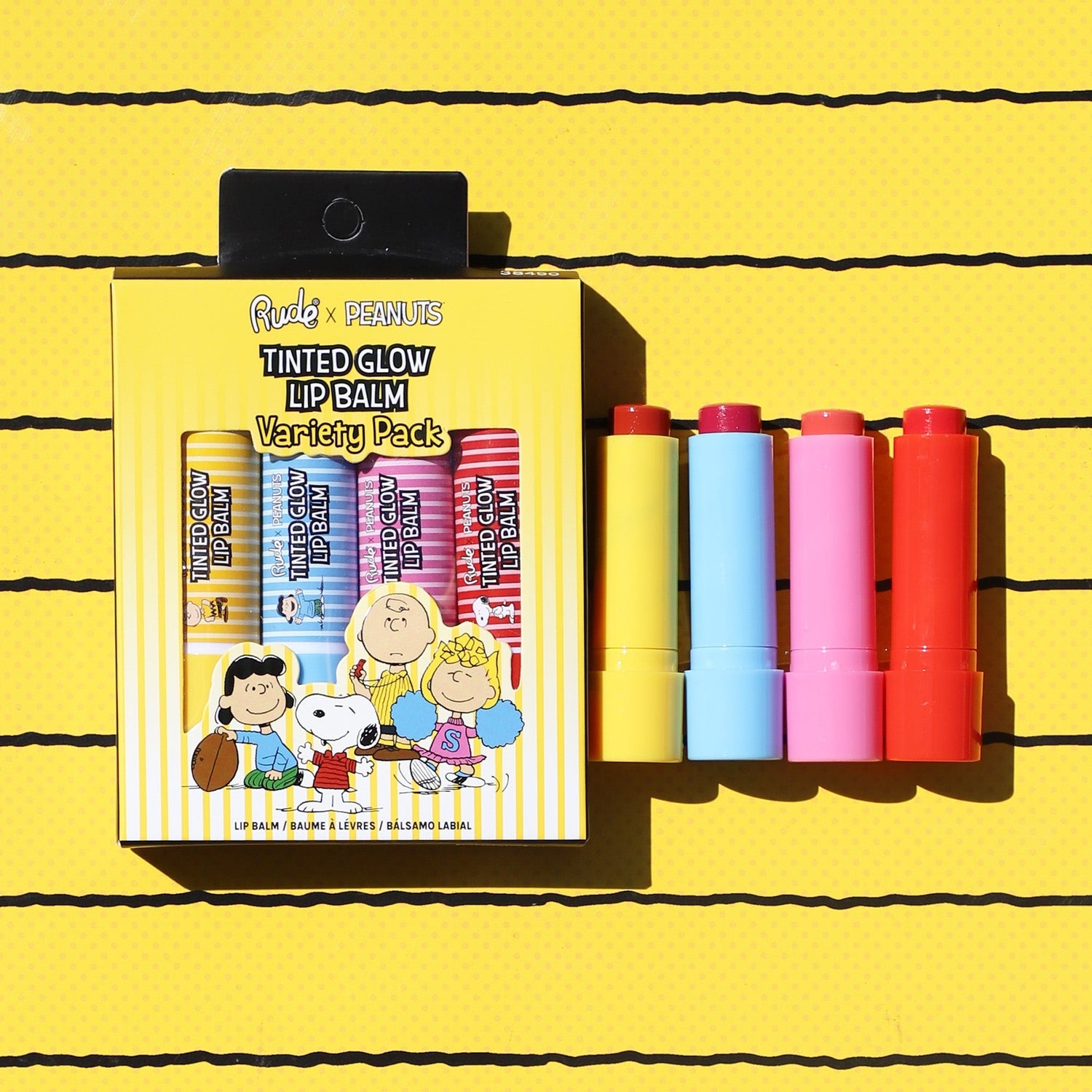 Peanuts Tinted Glow Lip Balm Variety Pack Lip Balm by Rude Cosmetics | Fleurcouture