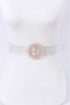 Pearl Studs Buckle Transparent Clear Belt Clear O/S by LA Jewelry Plaza | Fleurcouture