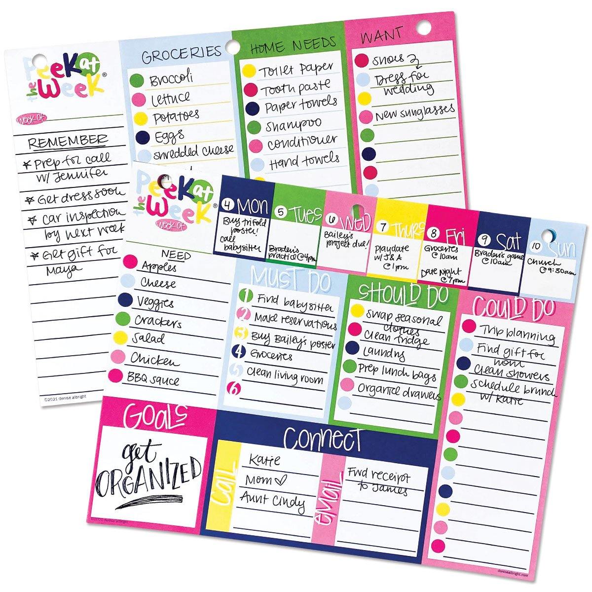 Peek at the Week® Weekly Planner Pad Pads by DAS | Fleurcouture