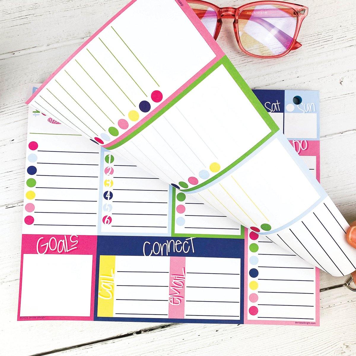 Peek at the Week® Weekly Planner Pad Pads by DAS | Fleurcouture