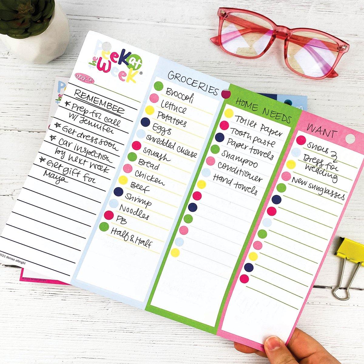 Peek at the Week® Weekly Planner Pad Pads by DAS | Fleurcouture