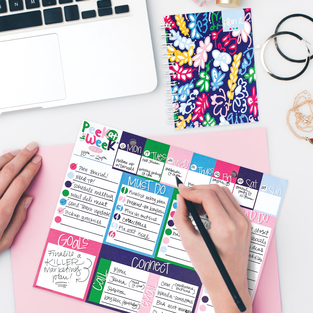 Peek at the Week® Weekly Planner Pad Pads by DAS | Fleurcouture