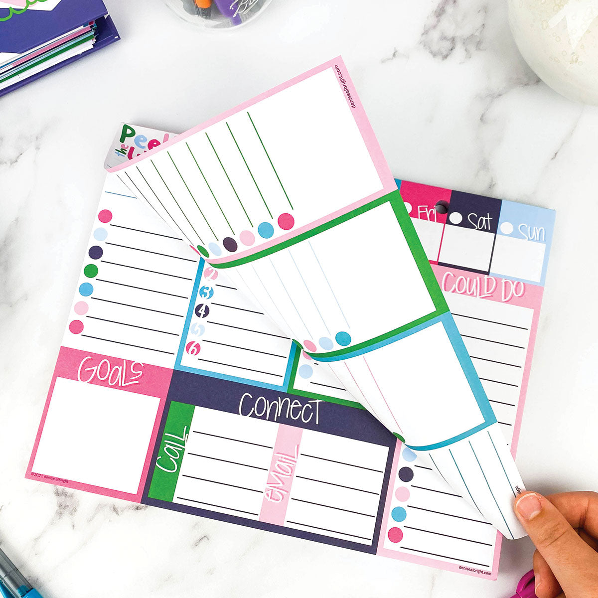 Peek at the Week® Weekly Planner Pad Pads by DAS | Fleurcouture