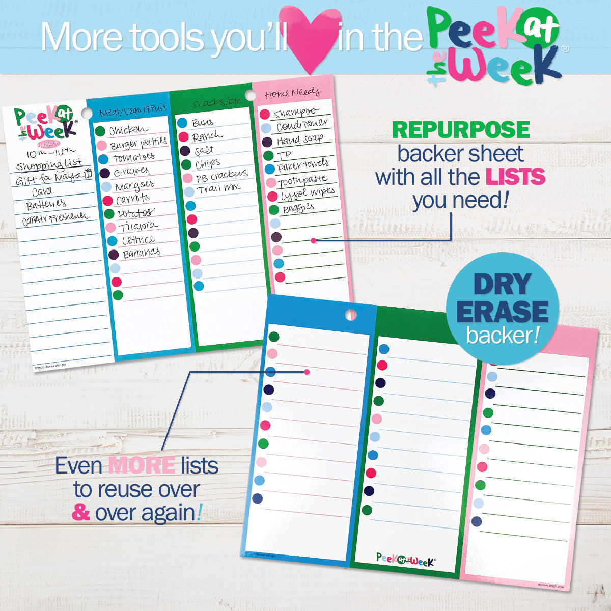 Peek at the Week® Weekly Planner Pad Pads by DAS | Fleurcouture