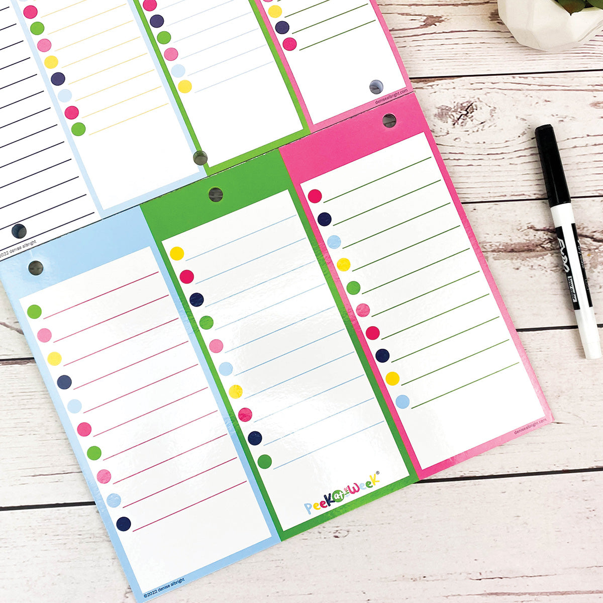 Peek at the Week® Weekly Planner Pad | Simple Cheery Week Pads by DAS | Fleurcouture