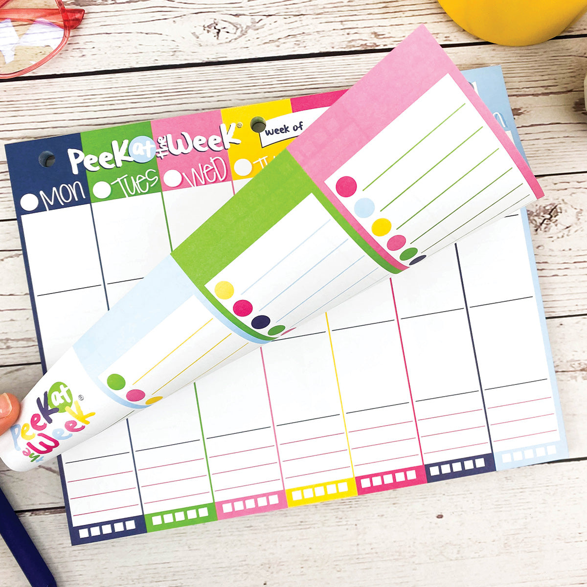 Peek at the Week® Weekly Planner Pad | Simple Cheery Week Pads by DAS | Fleurcouture