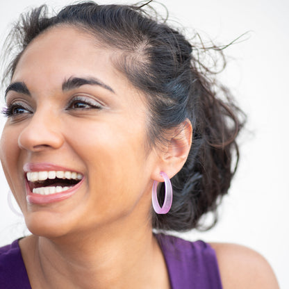 Phoenix Frosted Hoop Earrings Phoenix Hoops by Leetie Lovendale | Fleurcouture