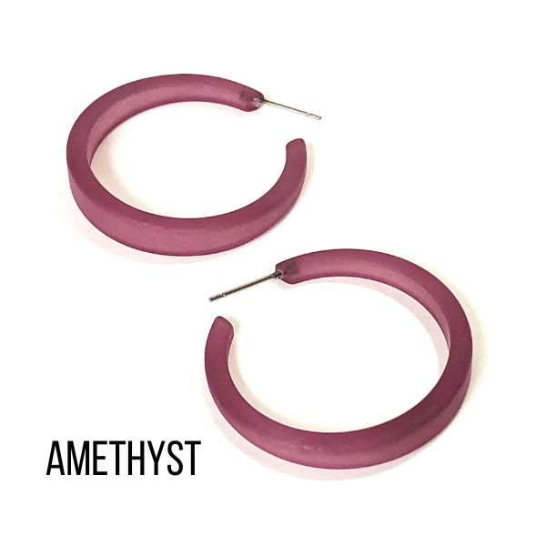 Phoenix Frosted Hoop Earrings Phoenix Hoops by Leetie Lovendale | Fleurcouture