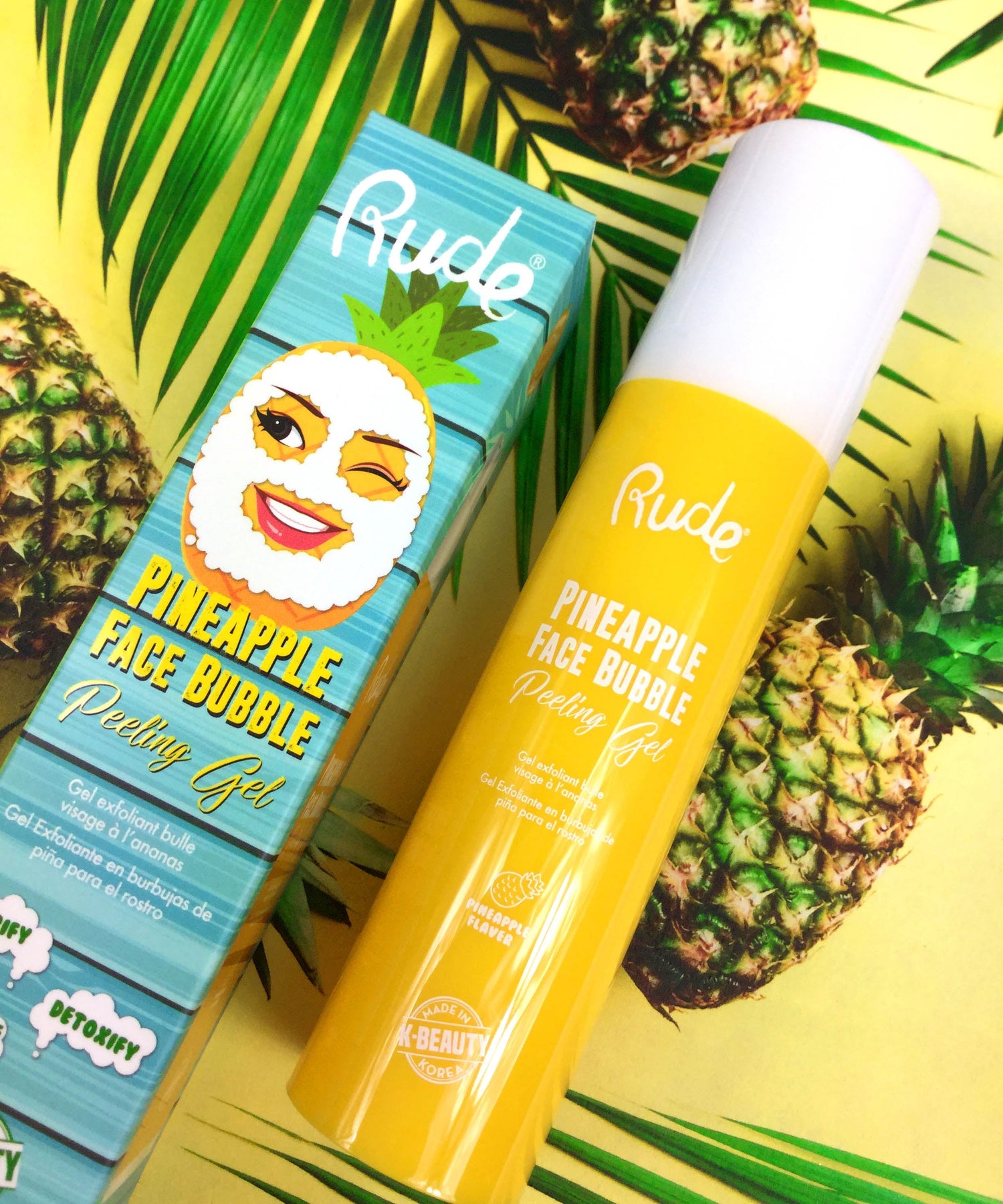 Pineapple Bubble Peeling Gel Masks by Rude Cosmetics | Fleurcouture