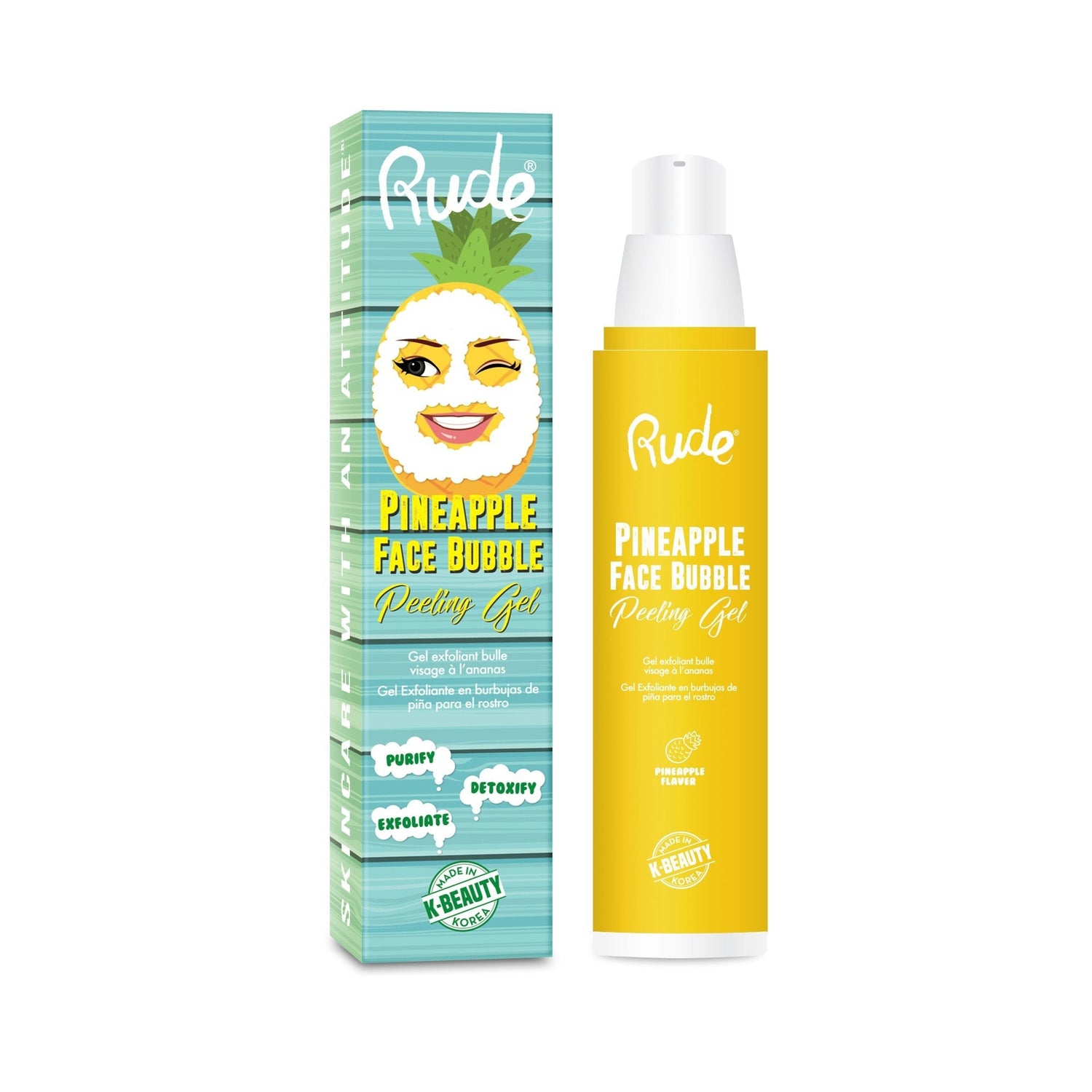 Pineapple Bubble Peeling Gel Masks by Rude Cosmetics | Fleurcouture