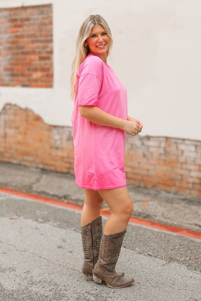 Pink T-Shirt Dress Pink BLANKS by Custom | Fleurcouture