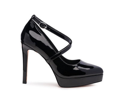 PIXIE DUST CROSS STRAPPED STILETTO SANDAL Black by Rag Company | Fleurcouture
