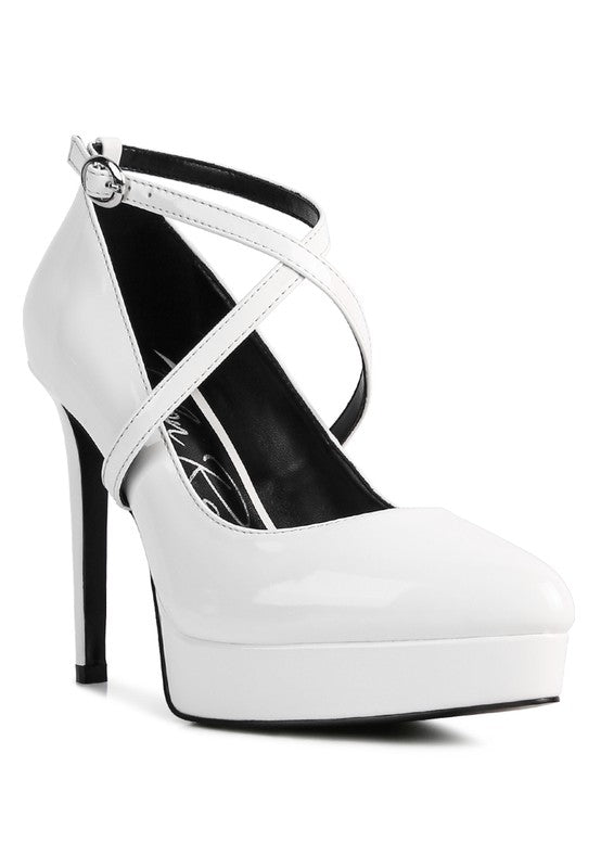PIXIE DUST CROSS STRAPPED STILETTO SANDAL Black by Rag Company | Fleurcouture