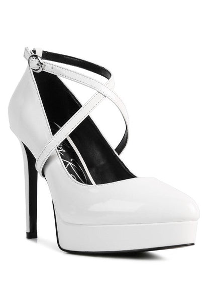 PIXIE DUST CROSS STRAPPED STILETTO SANDAL Black by Rag Company | Fleurcouture