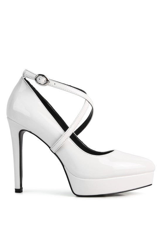 PIXIE DUST CROSS STRAPPED STILETTO SANDAL Black by Rag Company | Fleurcouture