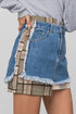 PLAID CHECKER DENIM MINI SKIRT MEDIUM S by Insane Gene | Fleurcouture