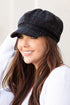 Plaid Newsboy Caps Black OneSize by Aili&