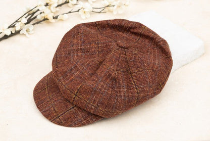 Plaid Newsboy Caps OneSize by Aili&