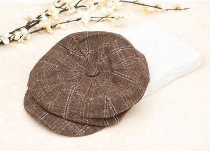 Plaid Newsboy Caps OneSize by Aili&