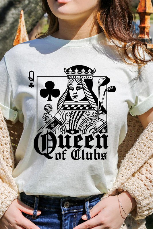 Playing Card Queen Golf Clubs Graphic T Shirts CITRUS S by Color Bear | Fleurcouture