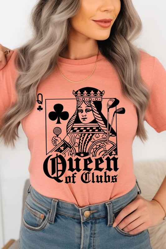 Playing Card Queen Golf Clubs Graphic T Shirts SUNSET S by Color Bear | Fleurcouture